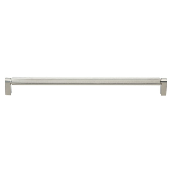 GlideRite 12-5/8 in. (320mm) Center-Center Knurled Cabinet Bar Pull, Satin Nickel - 4788-320-SN, 1 Pack