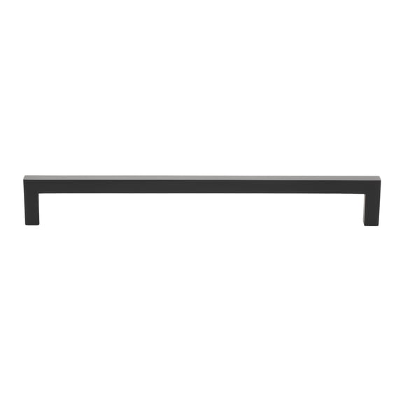 GlideRite 12-5/8 in. (320mm) Center-Center Solid Square Cabinet Bar Pull, Matte Black, 1 Pack