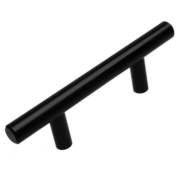 GlideRite 2-1/2 in. Center Solid Modern Cabinet Bar Pull, Matte Black