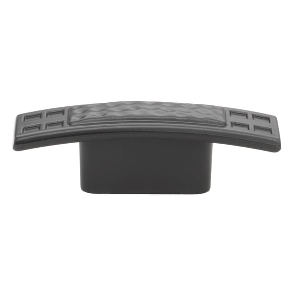 GlideRite 2-1/2 in. Rustic Hammered Mission Style Cabinet Knob, Matte Black - 5431-MB, 1 Pack