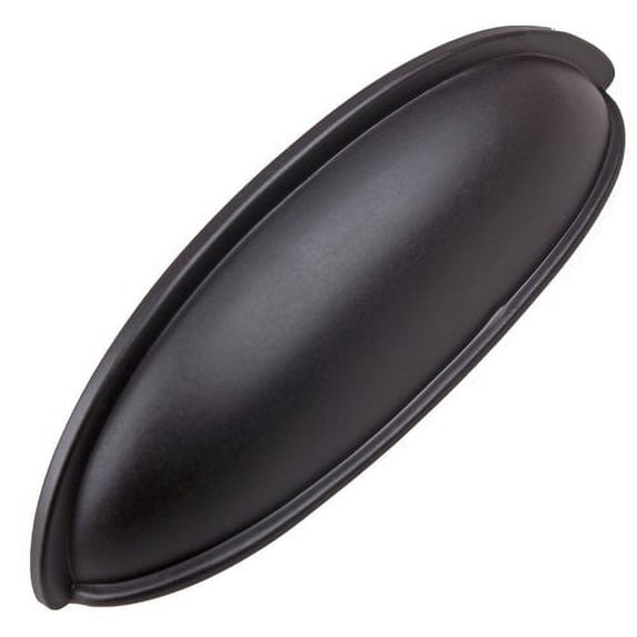 GlideRite 2-15/16 in. Center Classic Bin Cabinet Pull, Matte Black
