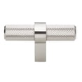 thumbnail image 1 of GlideRite 2.25 in  Stin Nickel European Knurled Solid Steel Cabinet T-Bar (Pack of 25) - Satin Nickel, 1 of 3