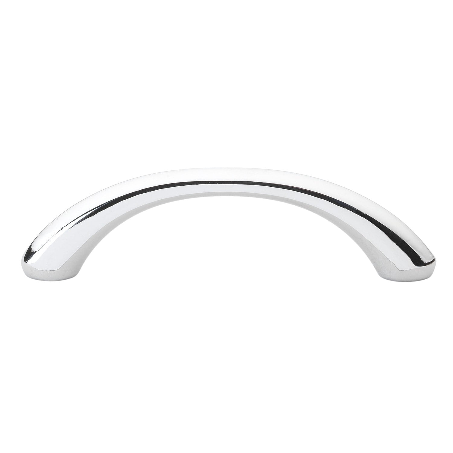 Polished Chrome Modern Cabinet Pulls with Mounting Hardware, Set of 10