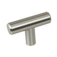 thumbnail image 1 of GlideRite 2-3/8 in. Solid Thick Cabinet T-Knobs, Stainless Steel, Pack of 25, 1 of 3