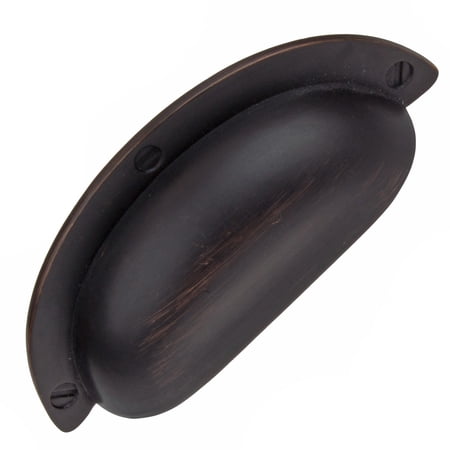 GlideRite 2.5 in. Center Bin Cup Cabinet Pull, Oil Rubbed Bronze, Pack of 10