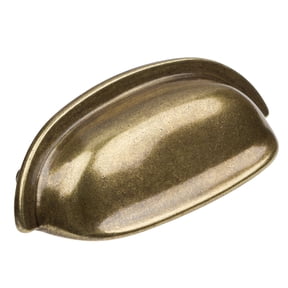 GlideRite 2.5 in. Center Classic Bin Cabinet Pull, Antique Brass