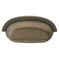 thumbnail image 1 of GlideRite 2.5 in. Center Classic Bin Cabinet Pulls, Antique Brass, Pack of 25, 1 of 3