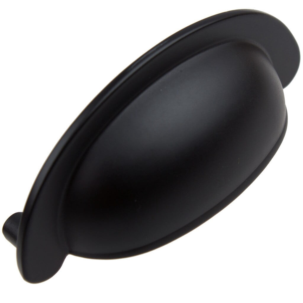 GlideRite  2.5-inch CC Matte Black Small Cabinet Bin Cup Pull (Pack of 10 or 25) 10
