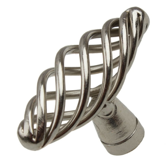 GlideRite 2 in. Classic Oval Birdcage Cabinet Knob, Satin Nickel