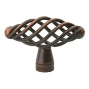 GLIDERITE HARDWARE GlideRite 2 in. Classic Oval Birdcage Cabinet Knobs, Rustic Bronze, Pack of 10
