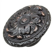 GlideRite 2 in. Old World Ornate Oval Cabinet Knob, Oil Rubbed Bronze