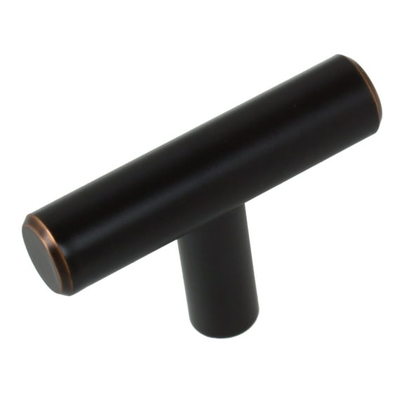 GlideRite 2 in. Solid Cabinet Bar T-Knob, Oil Rubbed Bronze