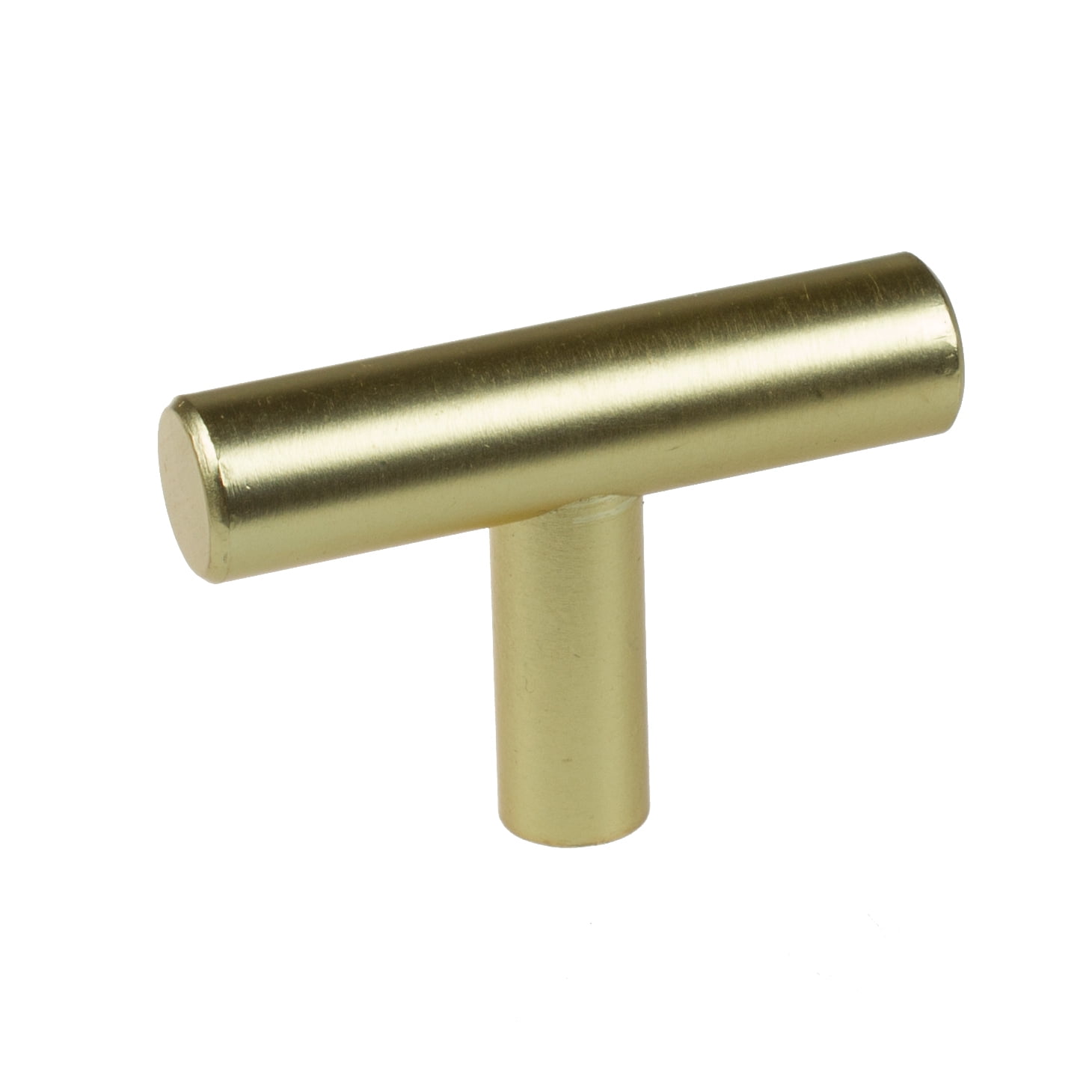 Satin Gold 2" T-Handle Steel Cabinet Knob