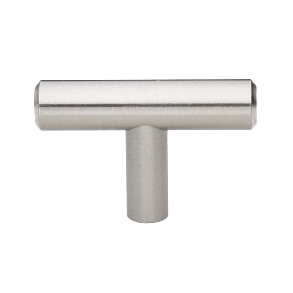 GlideRite 2 in. Solid Cabinet Bar T-Knob, Stainless Steel
