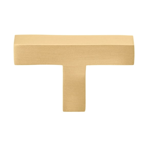 GlideRite 2 in. Solid Square Cabinet T-Knob, Satin Gold - 21683-T-SG, 1 Pack