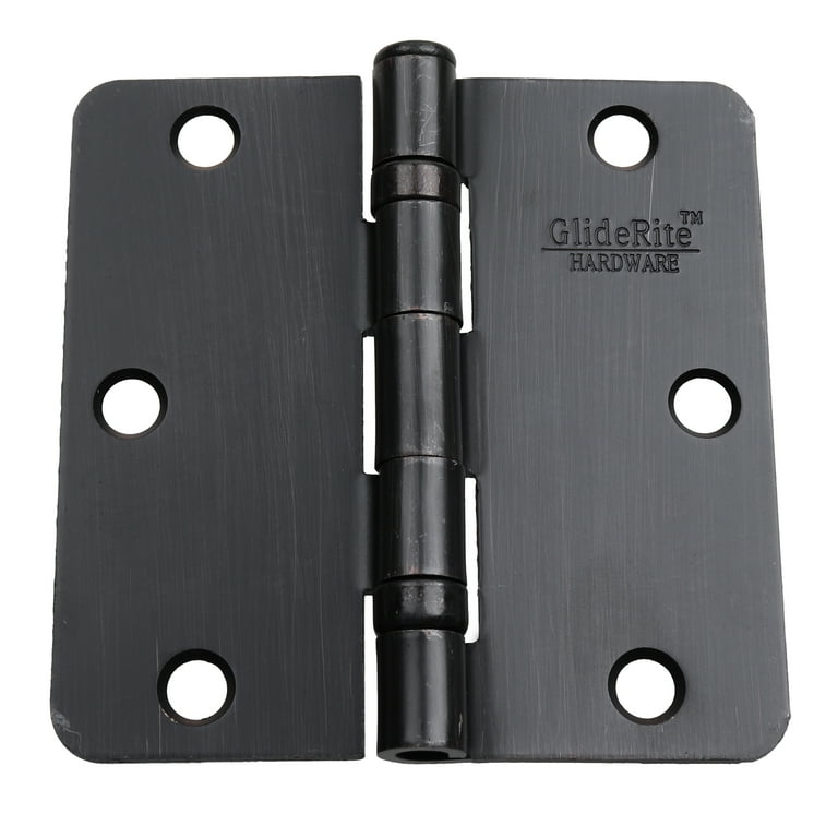 3-1/2 in. Oil Rubbed Bronze Steel Door Hinges 1/4 in. Corner Radius with Screws (48-Pack) 3-1/2 in. Oil Rubbed Bronze Steel Door Hinges 1/4 in. Corner Radius with Screws (48-Pack)