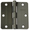 thumbnail image 1 of GlideRite 3-1/2 in. Steel Door Hinge with 1/4 in. Corner Radius, Antique Brass finish, Pack of 12, 1 of 3