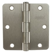 GLIDERITE HARDWARE GlideRite 3-1/2 in. Steel Door Hinge with 1/4 in. Corner Radius, Satin Nickel finish, Pack of 12