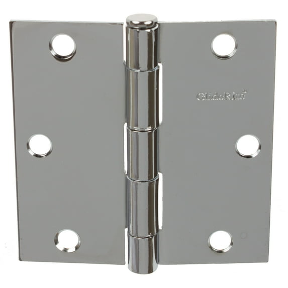 GlideRite 3-1/2 in. Steel Door Hinge with Square Corner Radius, Polished Chrome finish, Pack of 30