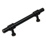 GLIDERITE HARDWARE GlideRite 3-3/4 in. Center Barrel Ring Bar Pull Solid Cabinet Hardware Handles, Oil Rubbed Bronze, Pack of 10