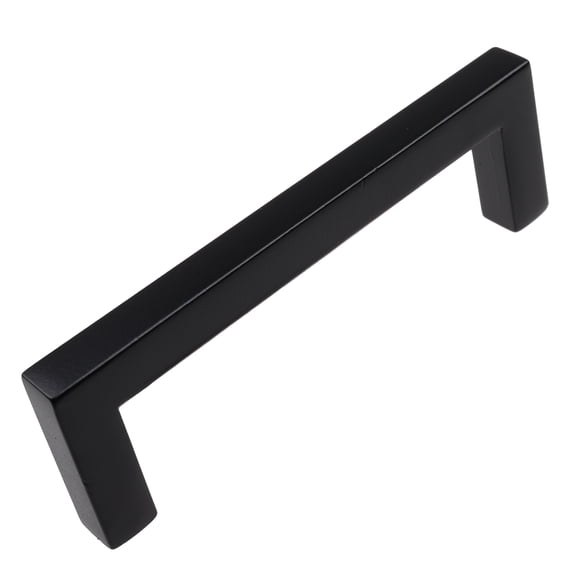 GlideRite 3-3/4 in. Center Solid Square Bar Pull Cabinet Hardware Handles, Matte Black, Pack of 10
