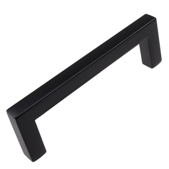 GlideRite 3-3/4 in. Center Solid Square Bar Pull Cabinet Hardware Handles, Matte Black, Pack of 5