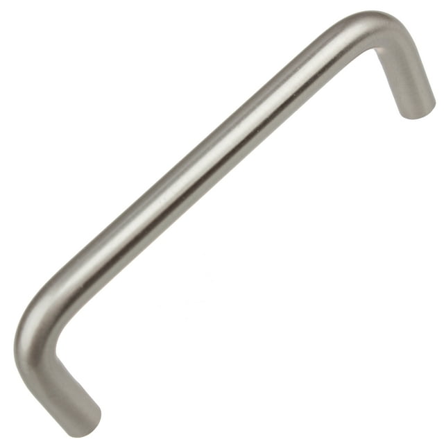 GlideRite 3-3/4 in. Center Solid Steel Wire Cabinet Pull, Stainless Steel finish, Pack of 10