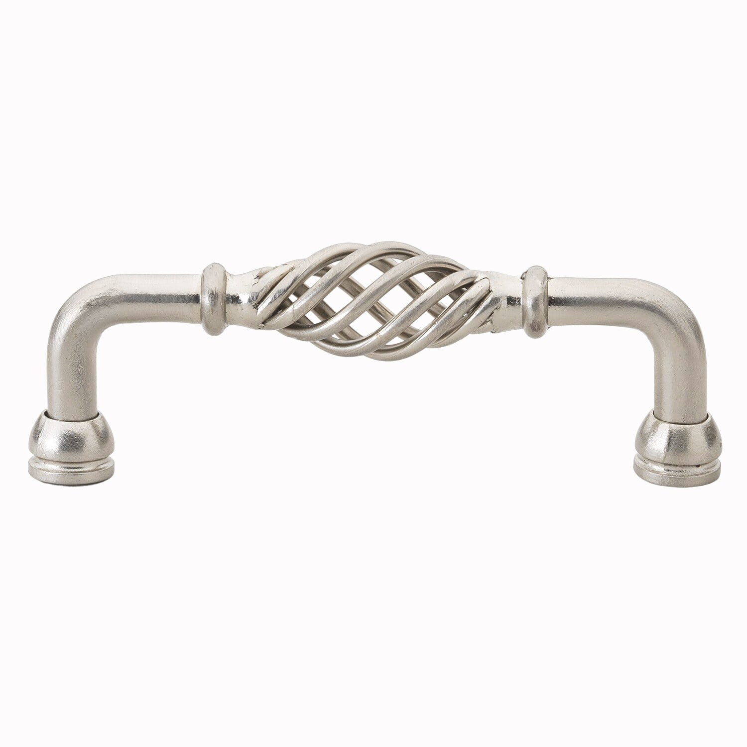 3.75-inch Satin Nickel Birdcage Cabinet Pull with Mounting Hardware