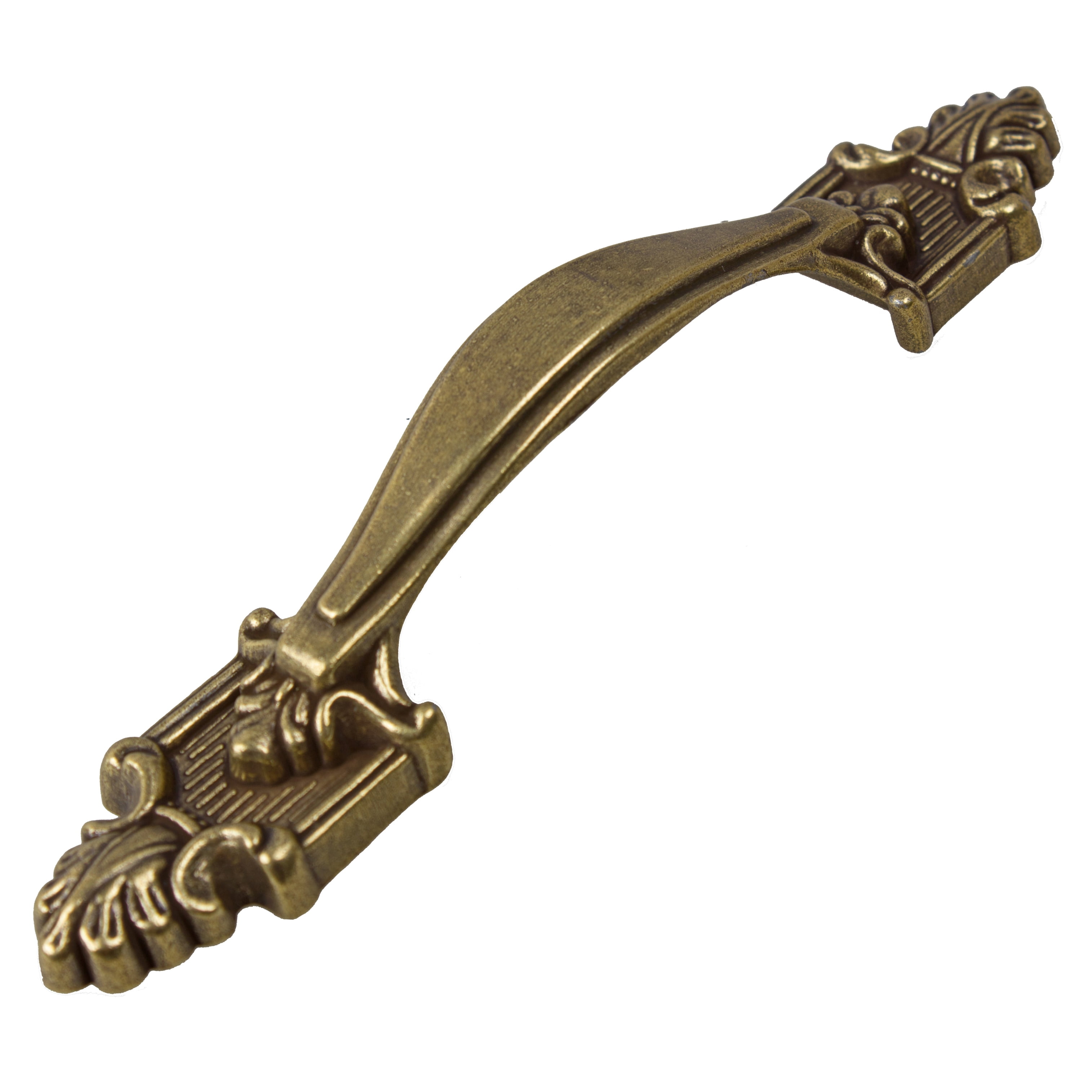 GlideRite 3.50 in. Center Rustic Cabinet Pull, Antique Brass