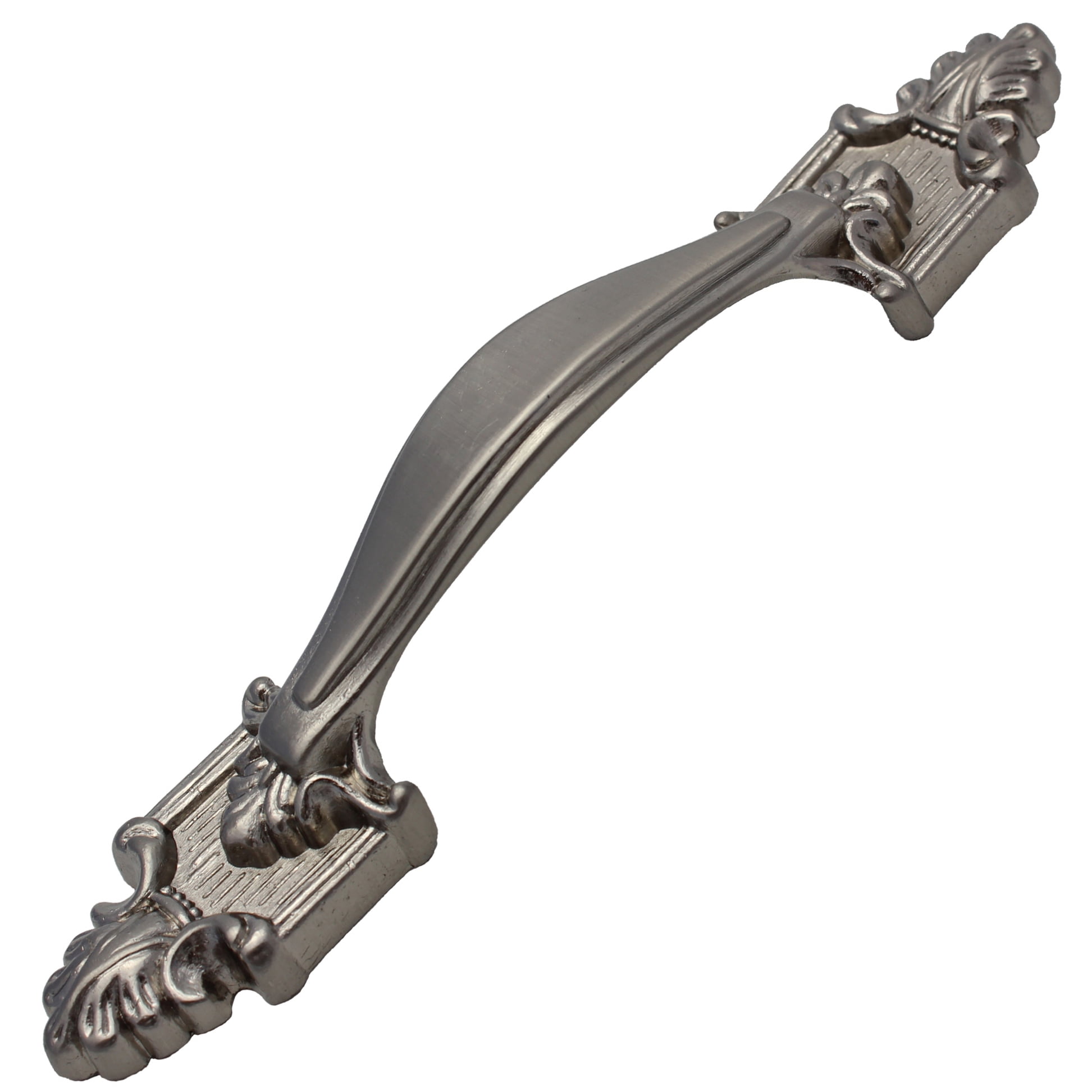 GlideRite 3.50 in. Center Rustic Cabinet Pull, Satin Nickel