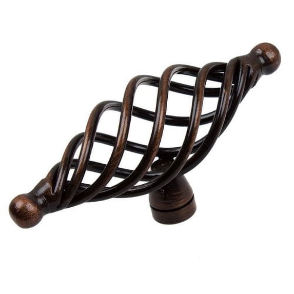 GlideRite 3-7/8 in. Classic Oval Twisted Birdcage Cabinet Knob, Oil Rubbed Bronze