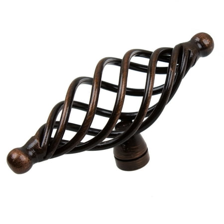 GlideRite 3-7/8 in. Classic Oval Twisted Birdcage Cabinet Knobs, Oil Rubbed Bronze, Pack of 10
