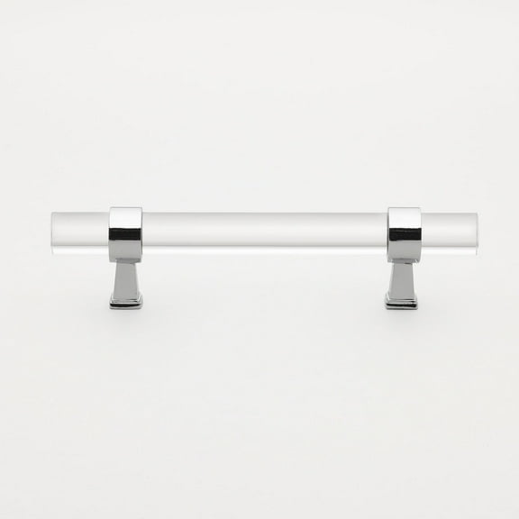 GlideRite 3.75 in. Center Acrylic Cabinet Bar Pulls, Polished Chrome, Pack of 25