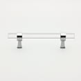 thumbnail image 1 of GlideRite 3.75 in. Center Acrylic Cabinet Bar Pulls, Polished Chrome, Pack of 5, 1 of 3