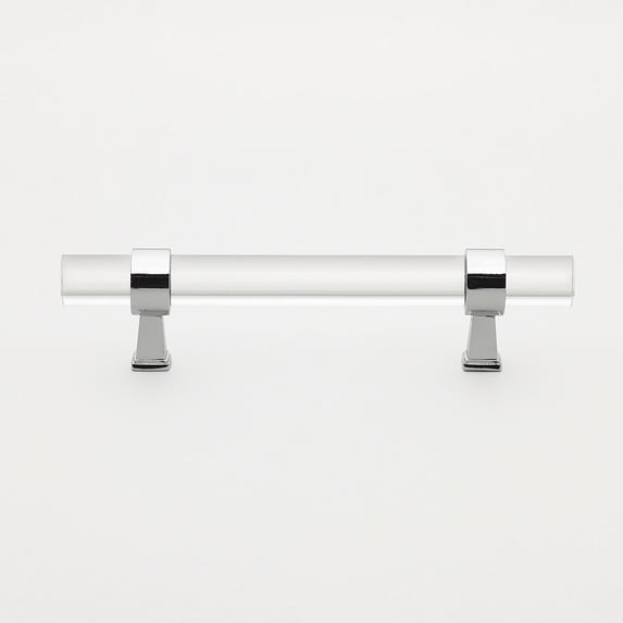 GlideRite 3.75 in. Center Acrylic Cabinet Bar Pulls, Polished Chrome, Pack of 5