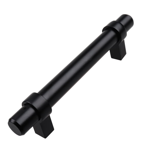 GlideRite 3.75 in. Center European Style Solid Steel Bar Pull, Matte Black