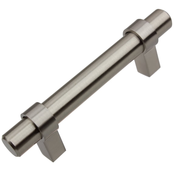 GlideRite 3.75 in. Center European Style Solid Steel Bar Pull, Stainless Steel