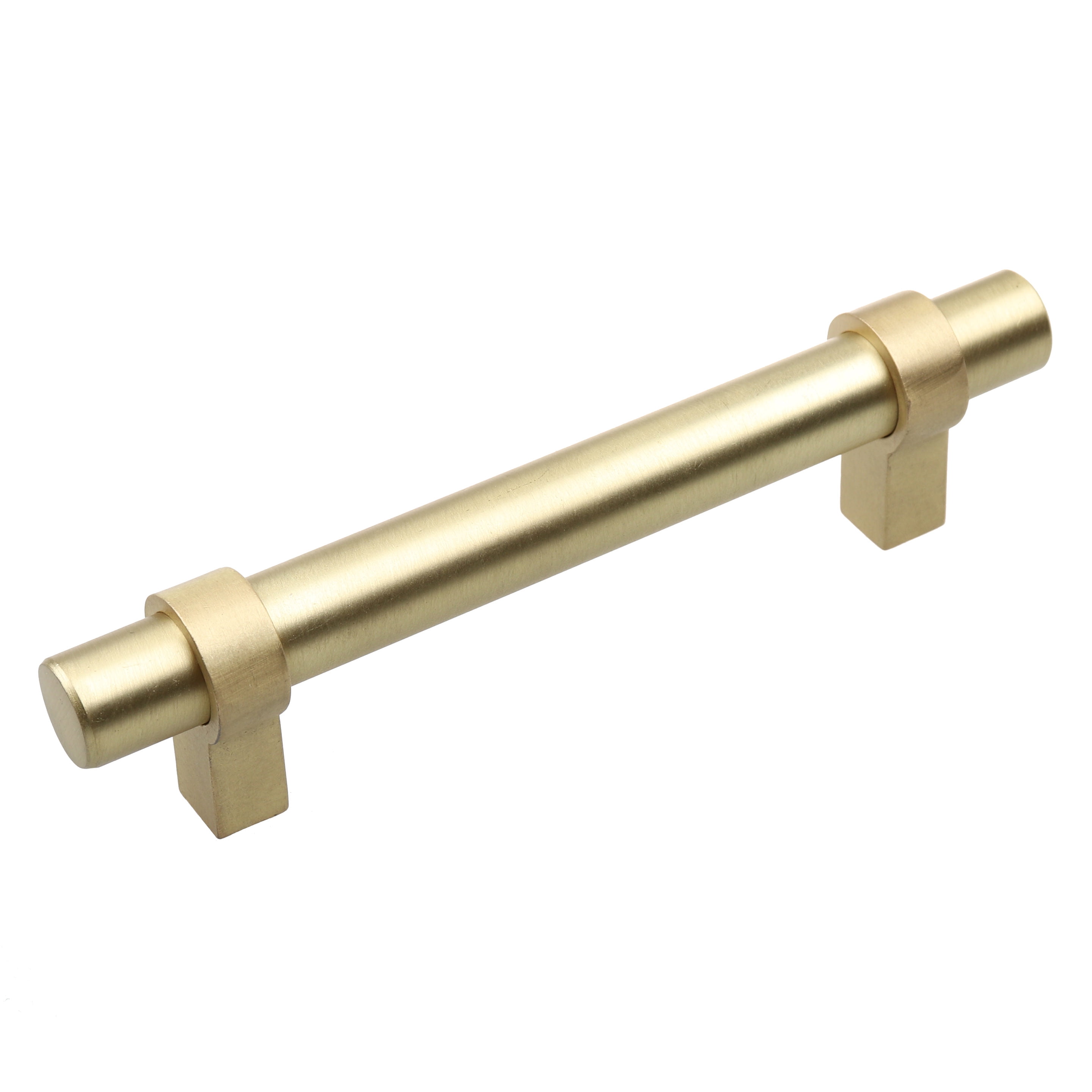 Satin Gold Modern Steel Bar Pull with Mounting Hardware