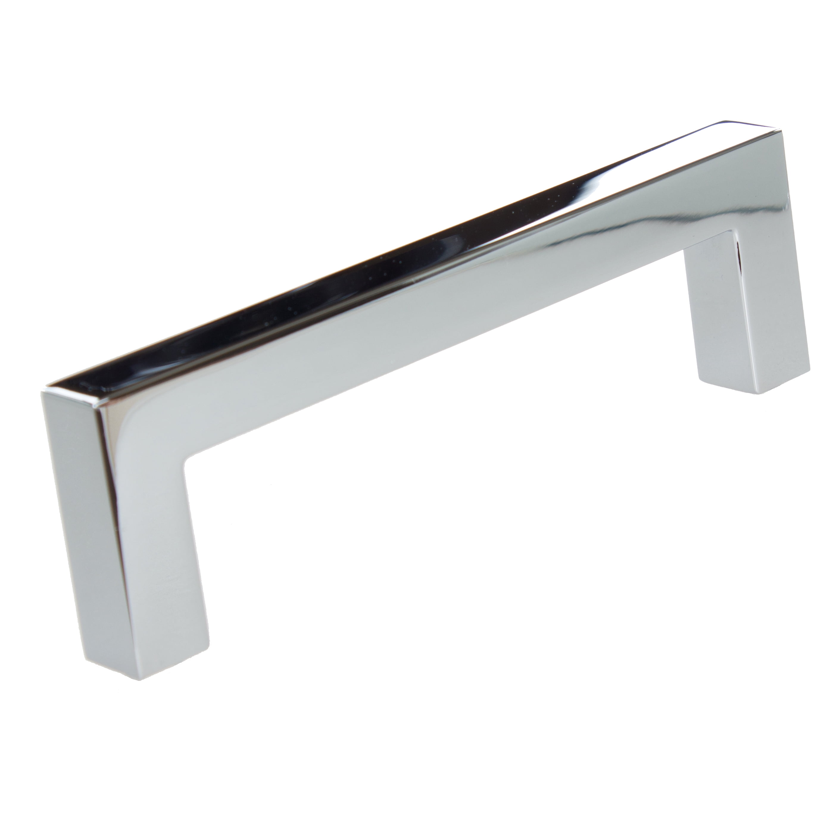 Polished Chrome 3.75'' Modern Square Bar Cabinet Pull