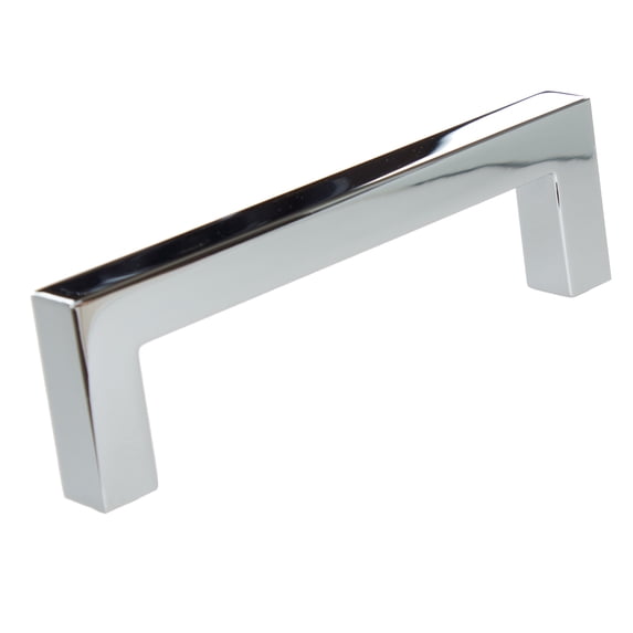 GlideRite 3.75 in. Center Solid Square Bar Cabinet Pulls, Polished Chrome, Pack of 10
