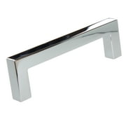 GlideRite 3.75 in. Center Solid Square Bar Cabinet Pulls, Polished Chrome, Pack of 5