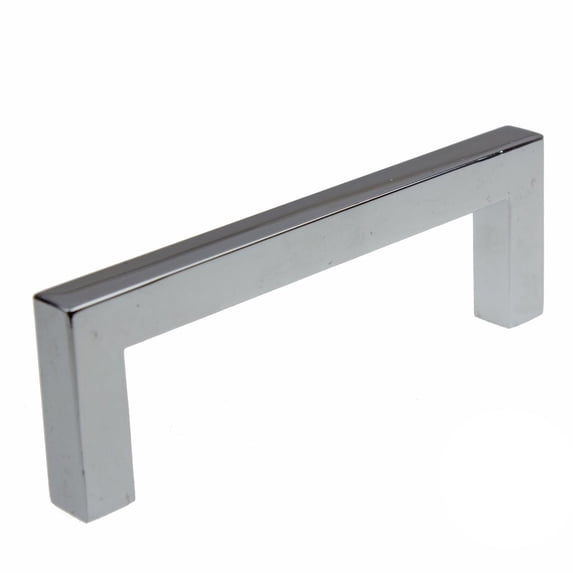 GlideRite 3.75-inch CC Polished Chrome Solid Square Cabinet Bar Pull (Pack of 10 or 25) 10 Pack