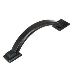 GlideRite 3 in. Center Arched Square Pull Cabinet Hardware Handle, Oil Rubbed Bronze