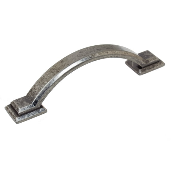 GlideRite 3 in. Center Arched Square Pull Cabinet Hardware Handle, Weathered Nickel