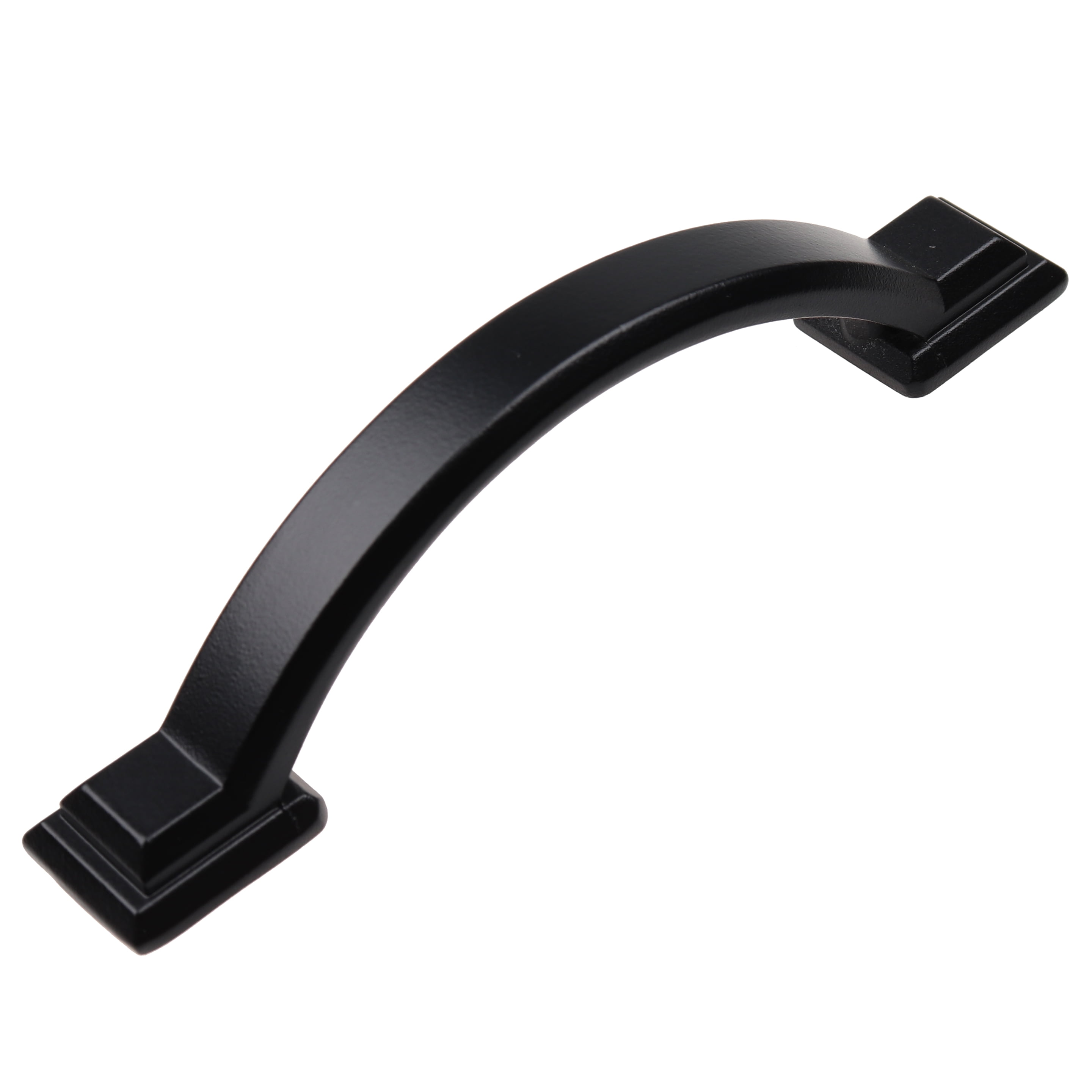 GlideRite 3 in. Center Arched Square Pulls Cabinet Hardware Handles, Matte Black, Pack of 25