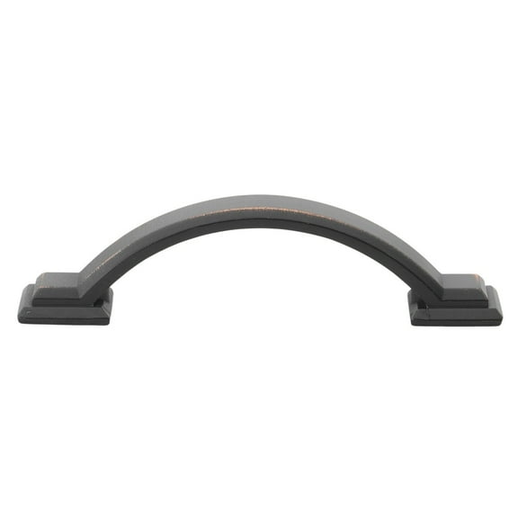 GlideRite 3 in. Center Arched Square Pulls Cabinet Hardware Handles, Oil Rubbed Bronze, Pack of 10