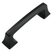 GlideRite 3 in. Center Classic Base Pull Cabinet Hardware Handle, Matte Black, Pack of 10
