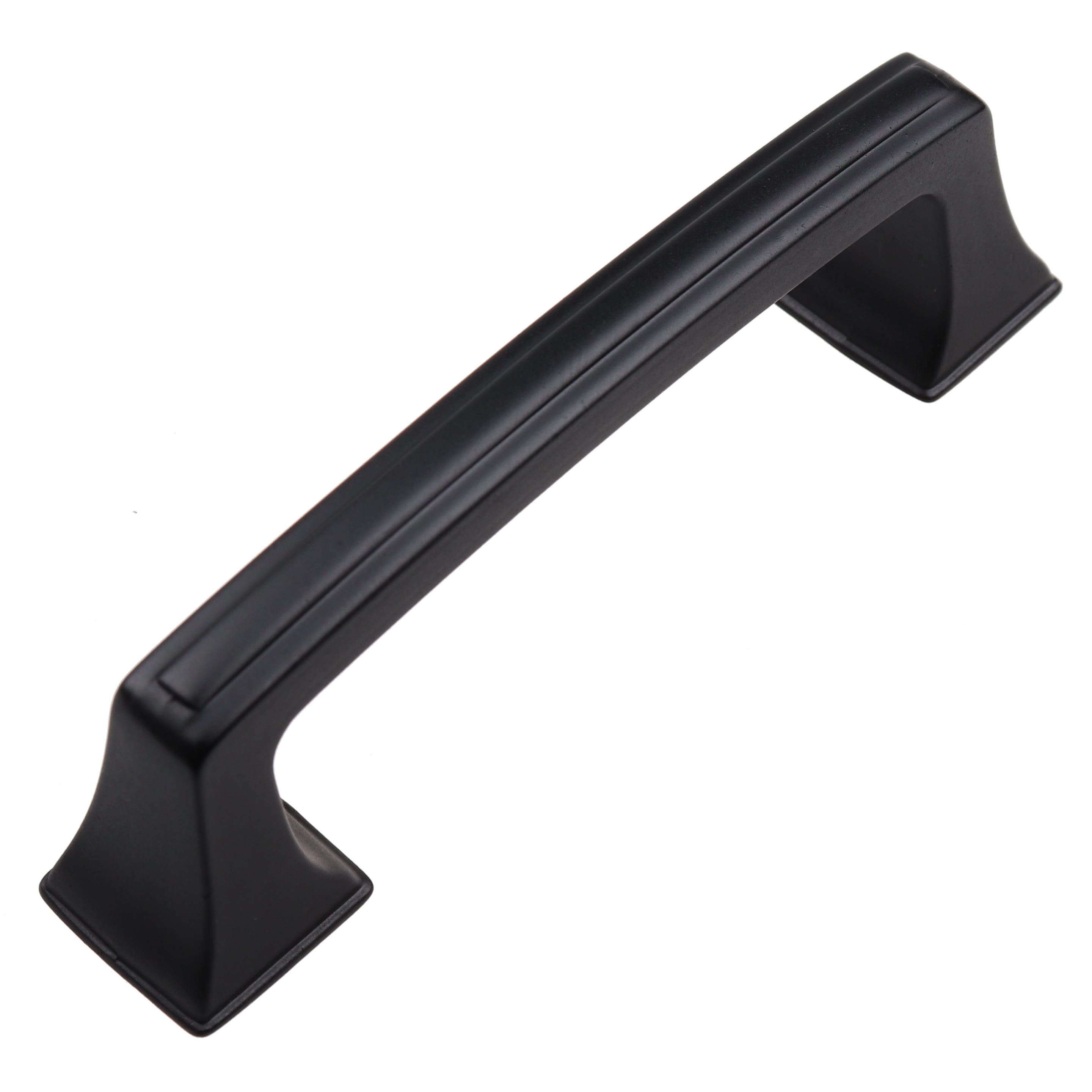 GlideRite 3 in. Center Classic Base Pull Cabinet Hardware Handle, Matte Black