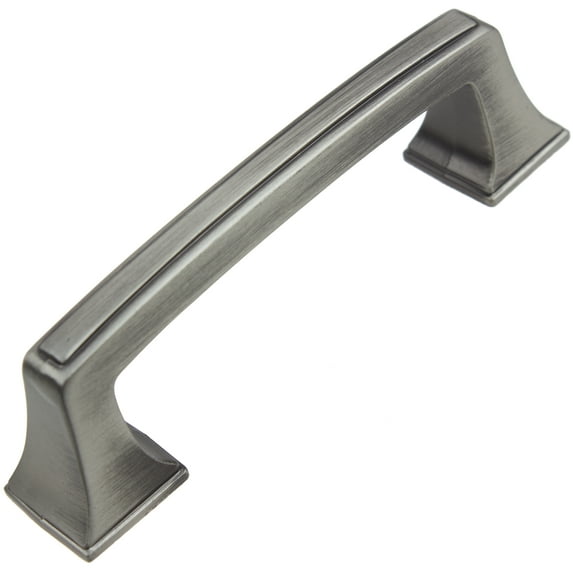 GlideRite 3 in. Center Classic Base Pull Cabinet Hardware Handle, Satin Pewter, Pack of 10