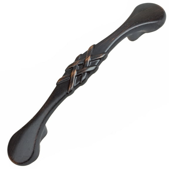 GlideRite 3 in. Center Classic Braided Cabinet Hardware Pull Handle, Oil Rubbed Bronze